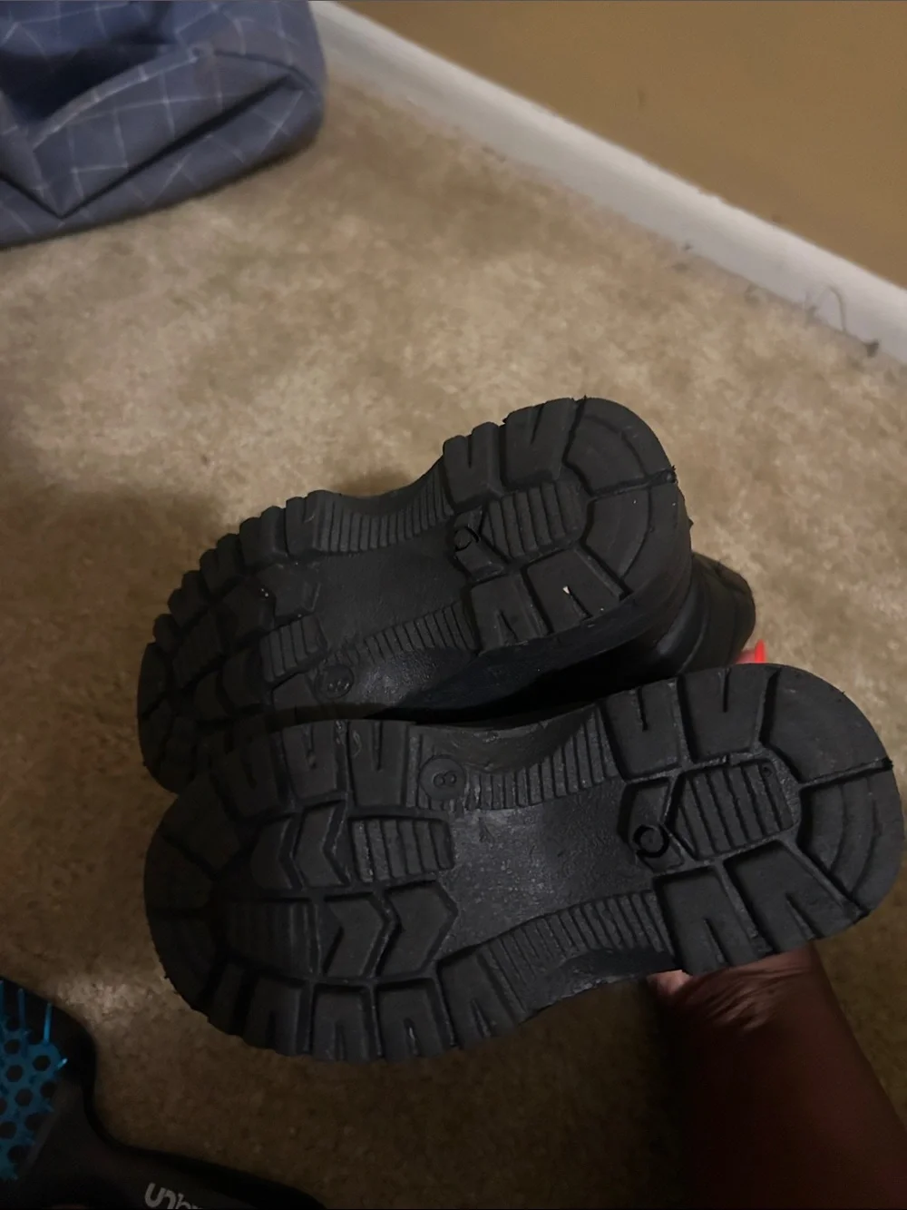 Kids Black Insulated Snow Boots